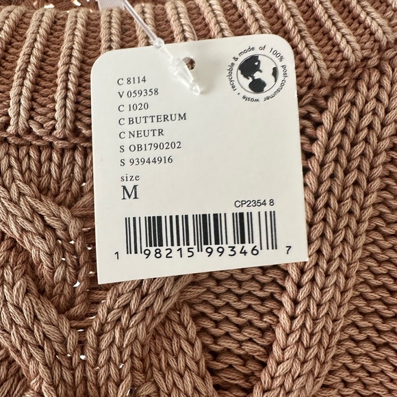 Cable Knit Sweater in Warm Brown - Picture 3 of 4